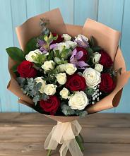 Букет цветов из:  Розы и Альстромерии #REPLACE_PRED# Абинске
