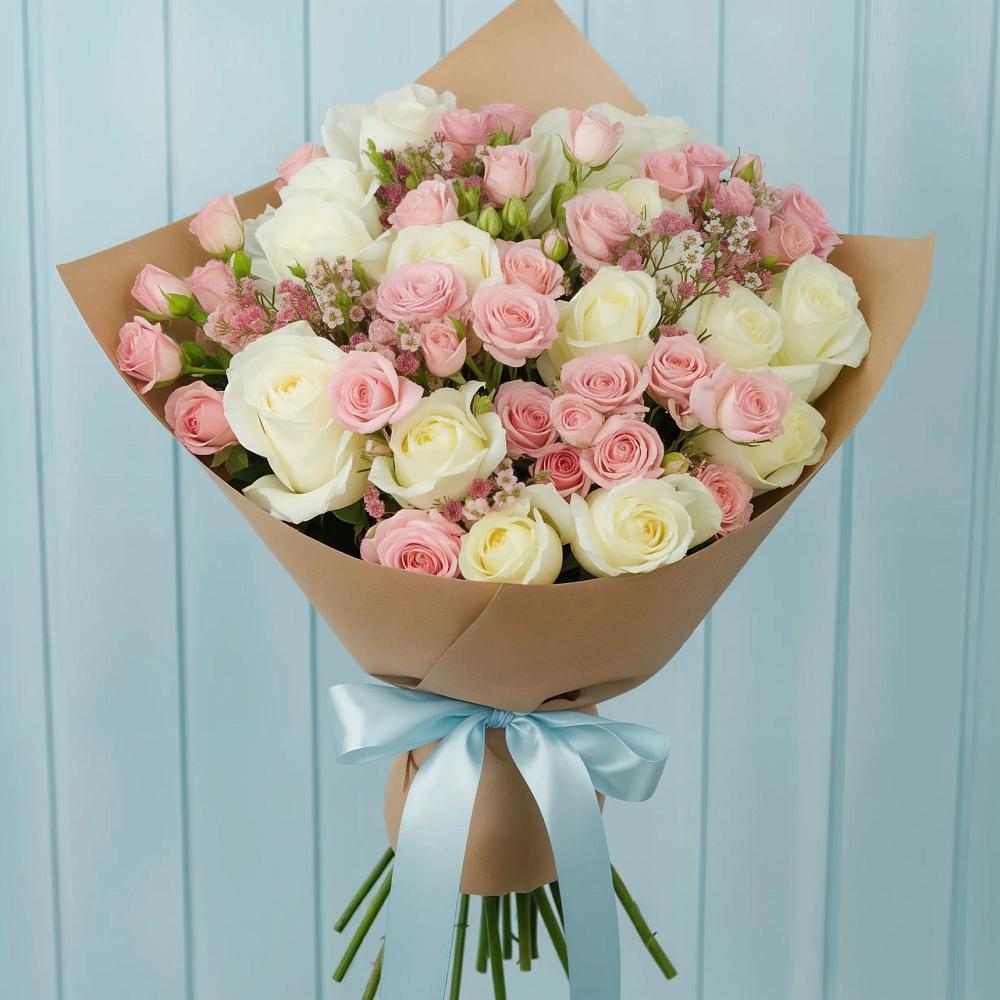 Букет романтичный подарок в Абинске Букет цветов из: Розы в Абинске