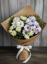 Букет цветов из:  Хризантемы и Розы в Абинске