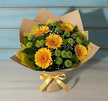 Букет цветов из:  Герберы и Хризантемы в Абинске