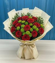 Букет цветов из:  Розы и Хризантемы #REPLACE_PRED# Абинске